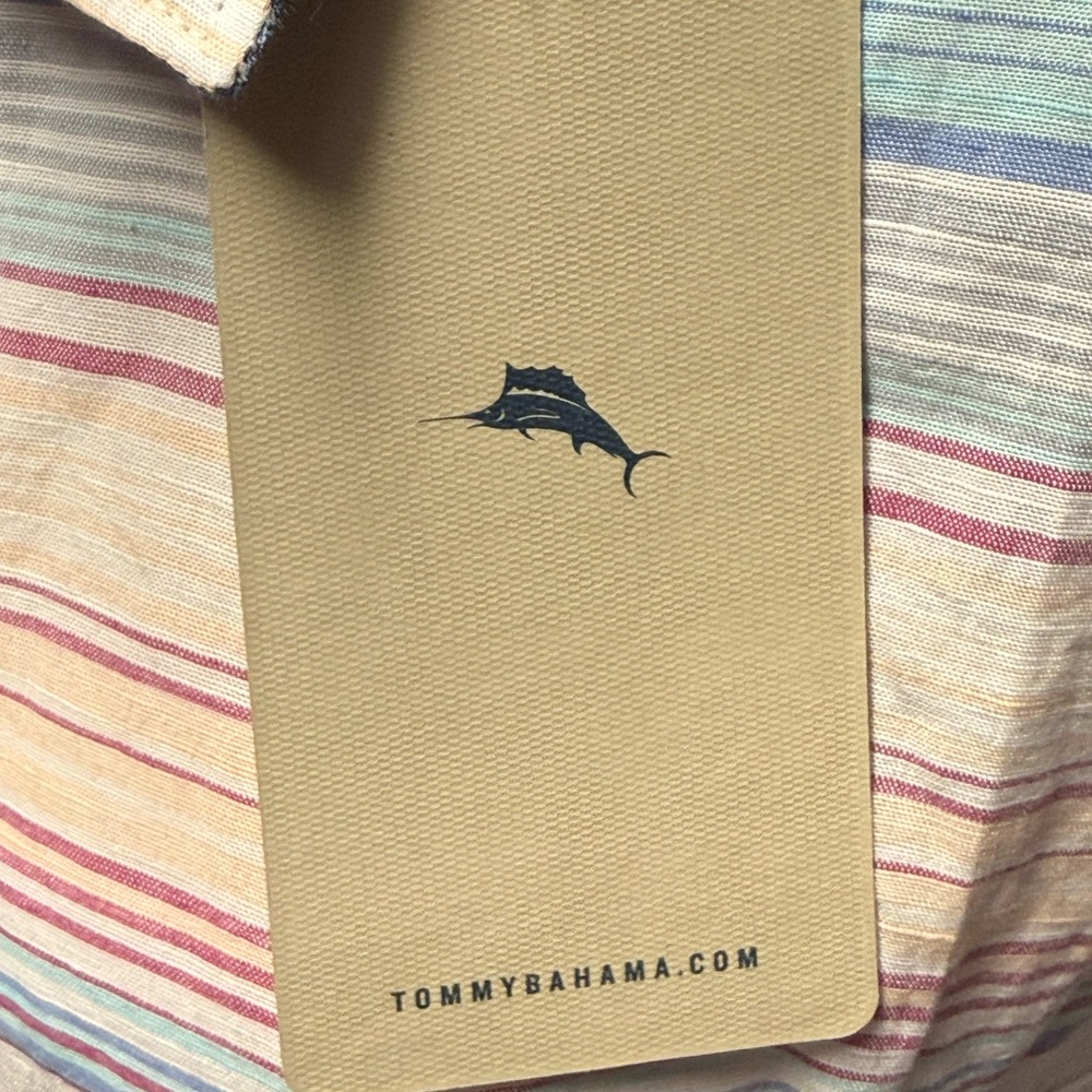 Tommy Bahama Pastel Striped Button Down Shirt - Picture 3 of 9